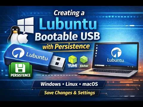 Create a Lubuntu bootable USB drive with Persistence
