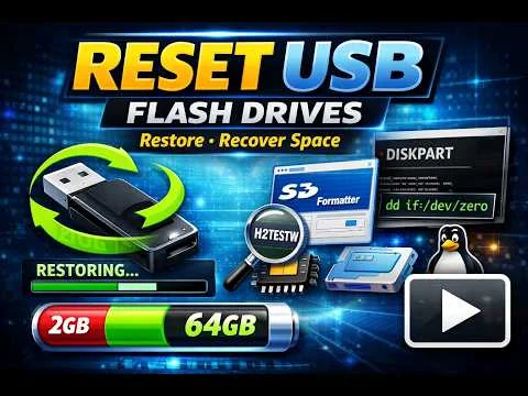 Reset USB: Restore Flash Drive Capacity